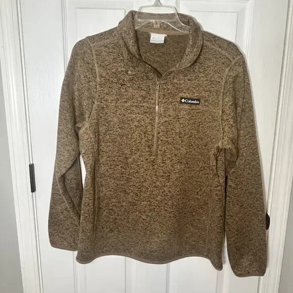Columbia Quarter Zip Pullover Heather Brown Men’s Size Medium - Picture 7 of 8